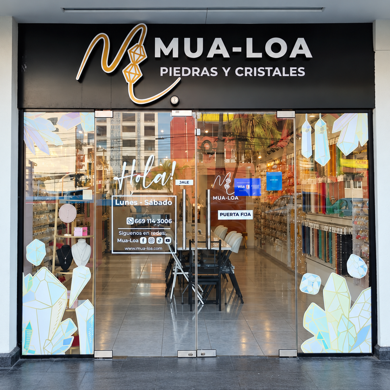 Fachada de la sucursal Mua-Loa de Mazatlán